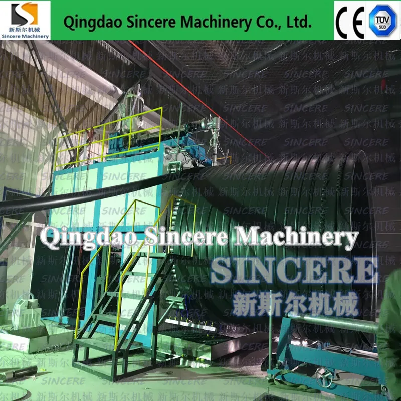 HDPE/PP Hollow Double Wall Spiral Winding Pipe Extrusion Production Machine DN2200 DN3000 DN4000