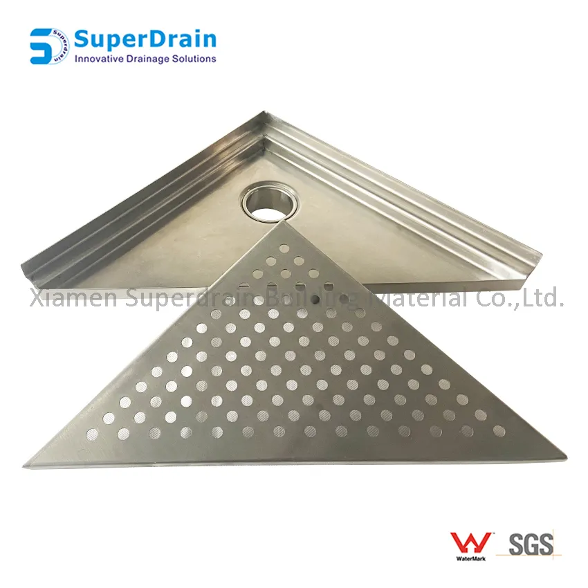 Stainless Steel Floor Guard Luxury Corner Shower Drainage