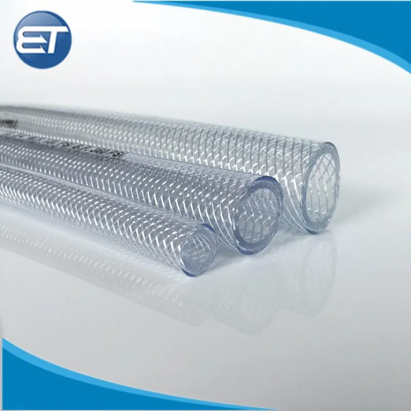 High Pressure Braided Hose, PVC Clear Fiber Reinforced Hose Pipe for Water Delivery