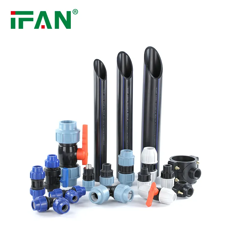 Ifan High Pressure ASTM D3350 HDPE Water Pipe Fittings Plumbing Materials Reliable Thread PE Compres
