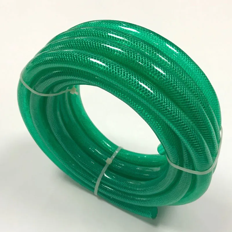 PVC Polyester Fiber Braided Reinforced Water Hose Pipe with Symbol Lines