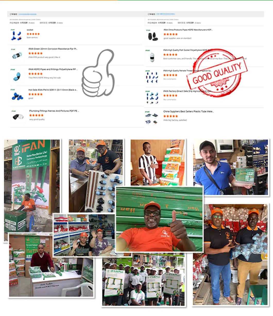 Ifan Water Pipe Connectors PE Pipe Fittings PE Fittings