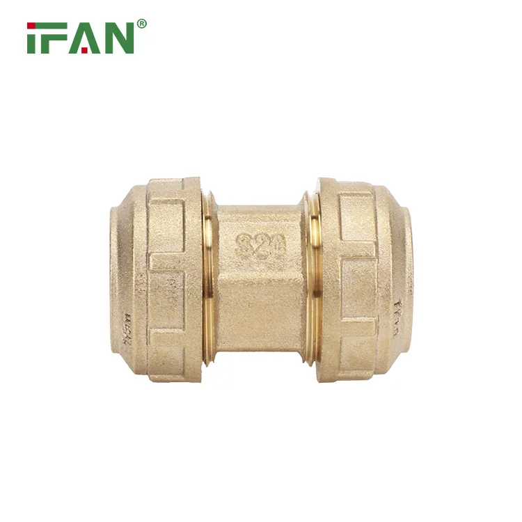 Ifan Corrosion Resistant HDPE Brass Compression Fitting 20-63mm PE Pipe Fitting