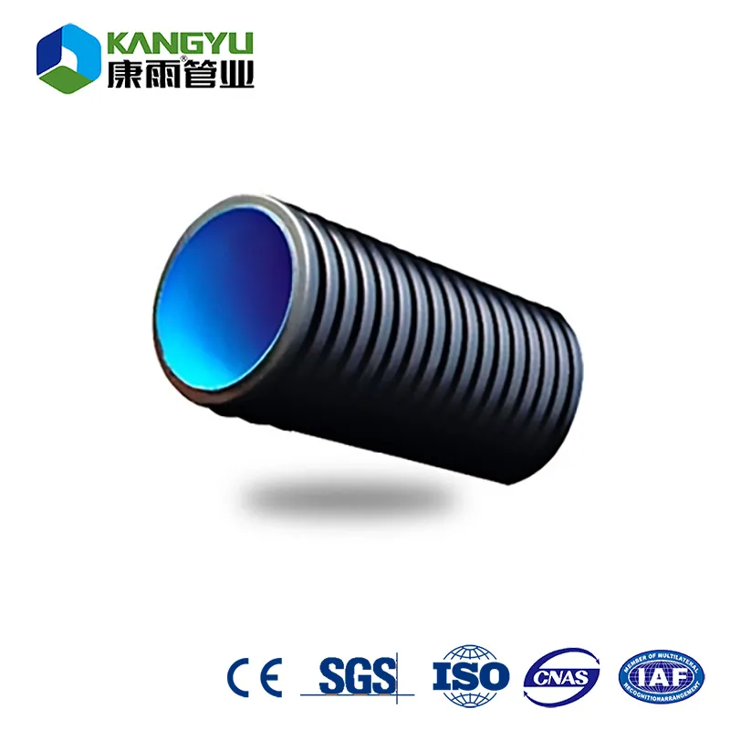 Polyethylene HDPE Double Wall HDPE Corrugated Pipe for Drainage and Sewerage DN400