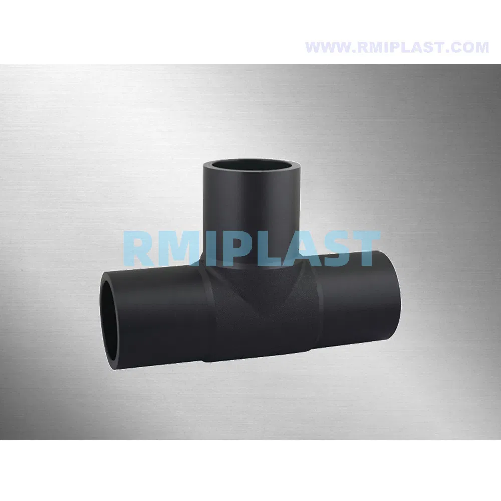 PE Cross of Butt Fusion SDR11 SDR17 HDPE Pipe Fittings Welding Equal Tee Four Way Fitting for Water 