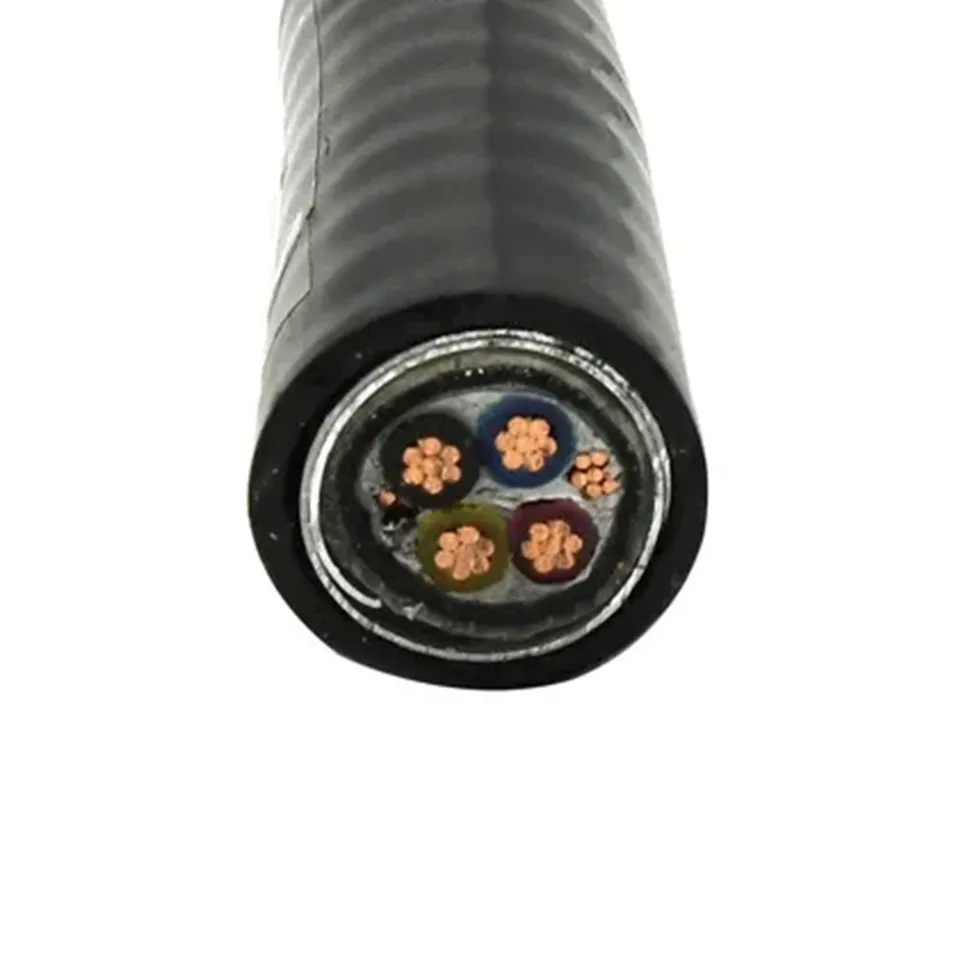 600V 95mm² 4-Core 4X6 AWG + 2X8AWG Copper Core XLPE Inner Sheath Armored PVC Sheath Mc Interlock Power Cable