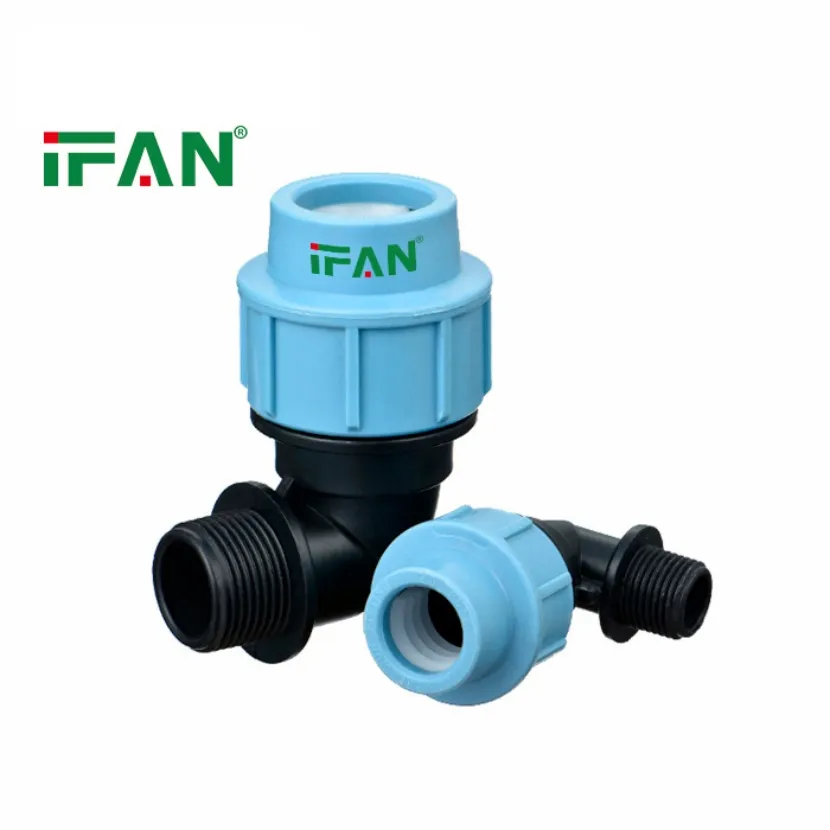 Ifan Irrigation System PP Compression Fittings 20-110mm Quick Connect PE HDPE Pipe Fitting