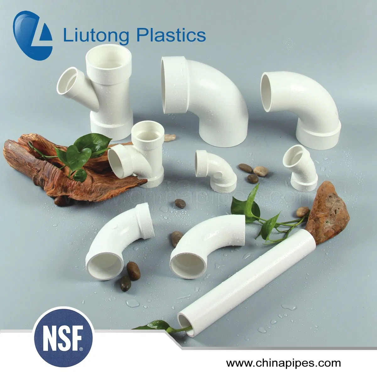 ASTM D2665 Standard Plastic (UPVC/PVC) Pipe Fittings for Dwv Drain Water with NSF/Upc (ELBOW, TEE, Y
