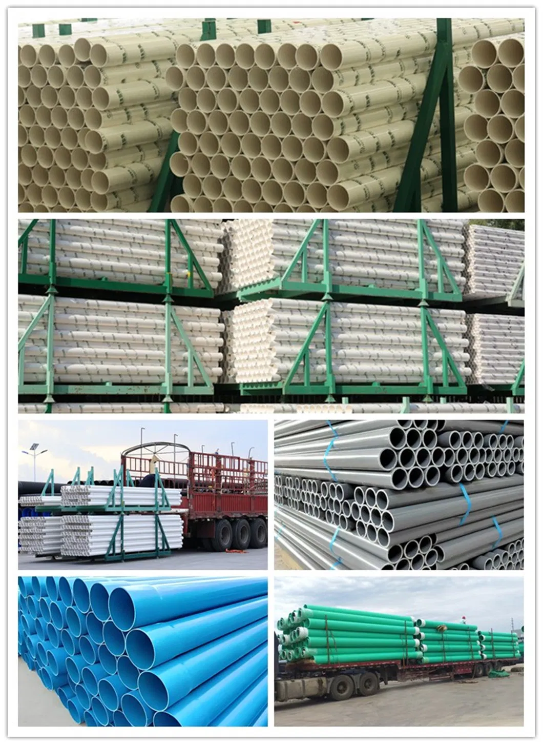 PVC Water Supply Drainage Irrigation Plumbing Large Diameter Pn10 DN250 UPVC Pipe