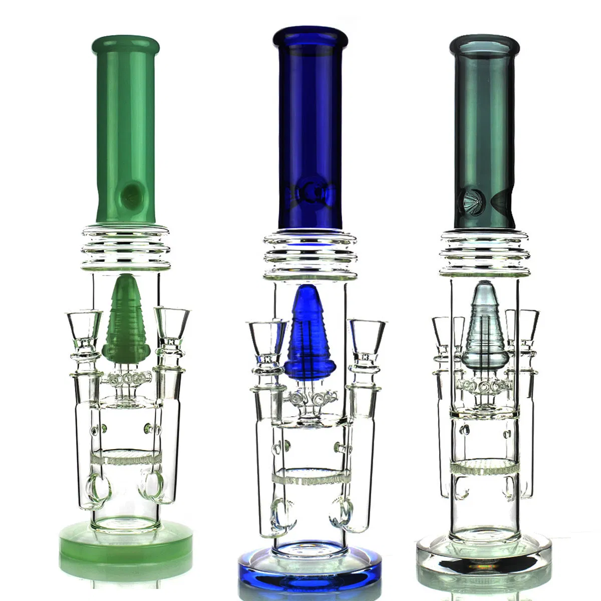 17" Water Pipe Double Socket Bowls M9 Chamber and Honeycomb Pipe Grinder Hookah Rolling Paper