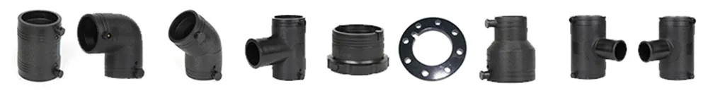 Butt Fusion Stub End Black PE Electrofusion Flange Adaptor Plastic Tubes HDPE Pipe Fitting with Price List