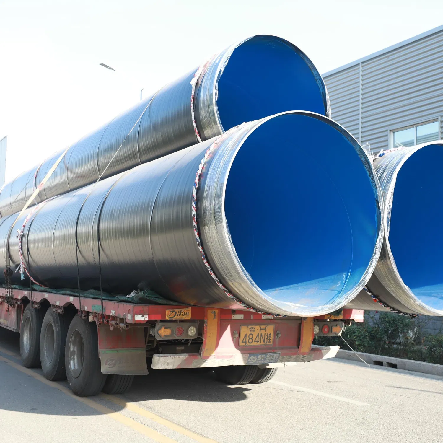 Large ASTM S235j2h Carbon SSAW Spiral Welded Pipe Pipeline 3PE 3lpe Epoxy Powder Coated for Gas Wate