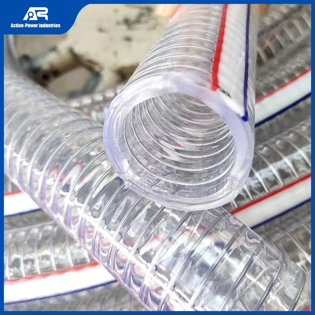 Tube Pipe Hose Manufacturers Food Grade PVC Steel Wire Reinforced Hose China Food Grade Heavy Duty P
