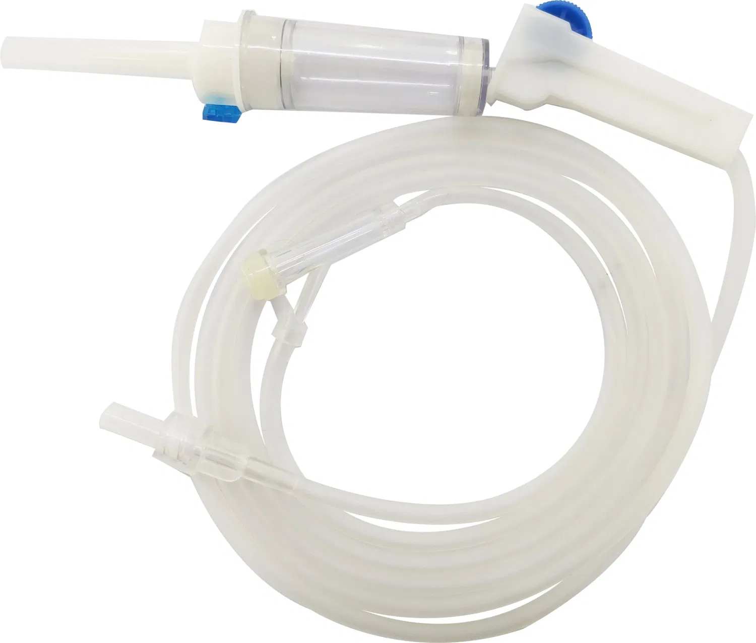 Disposable Medical PVC PP Transparent Tubing 1.5m for Adults IV Infusion Set with Air Inlet