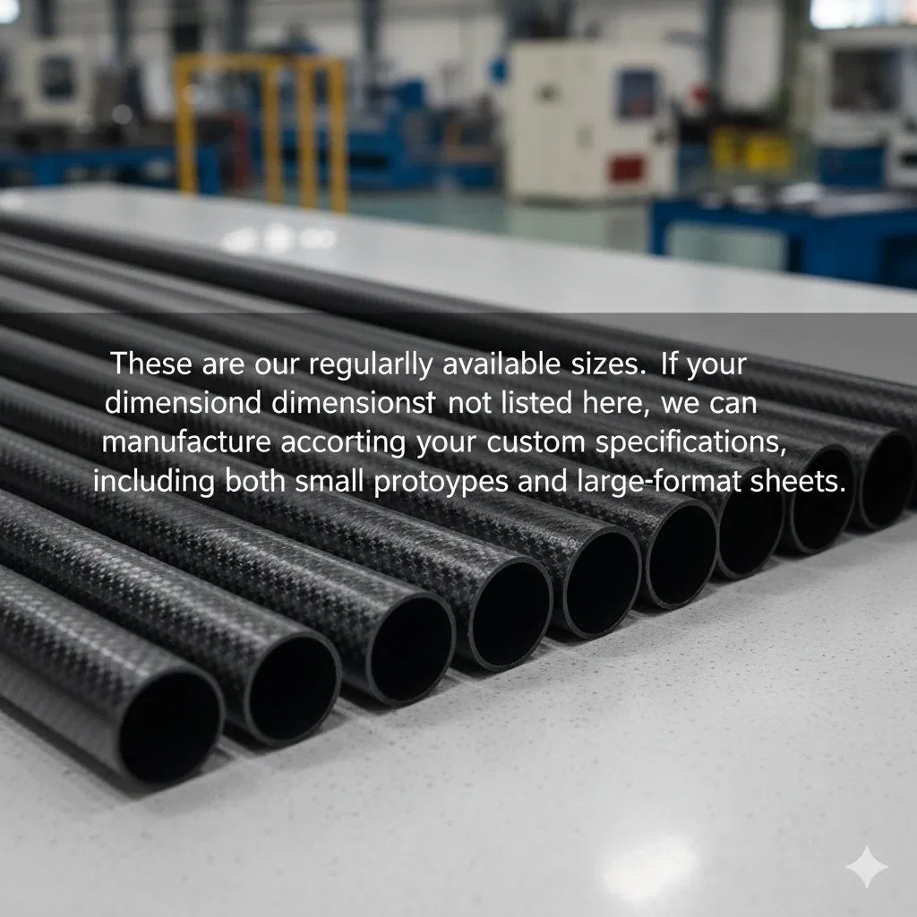 Plain Matte Ud 1 Inch Square Carbon Fiber Tube Inch for Industrial Use