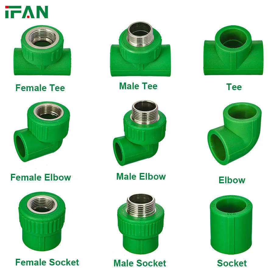 Factory Price OEM Quality PPR Pipe Fitting All Types Green Plumbing Materials