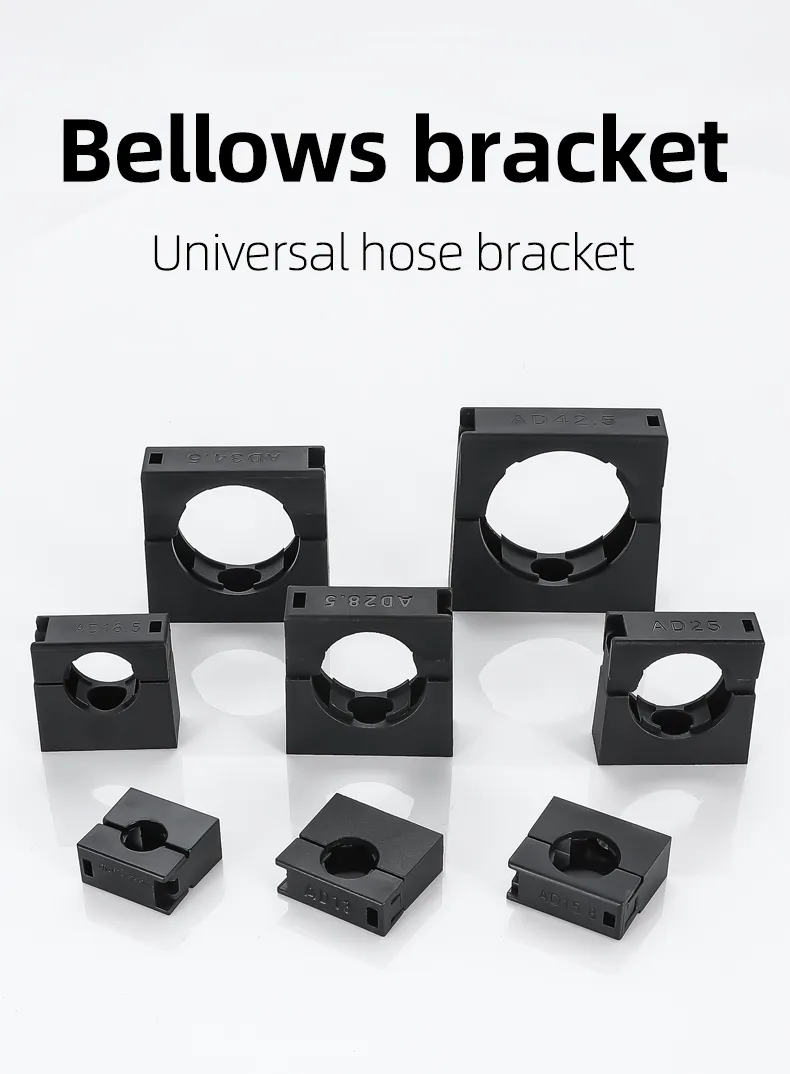 Ad25 Black Nylon Plastic Pipe Mounting Brackets for Agricultural Applications
