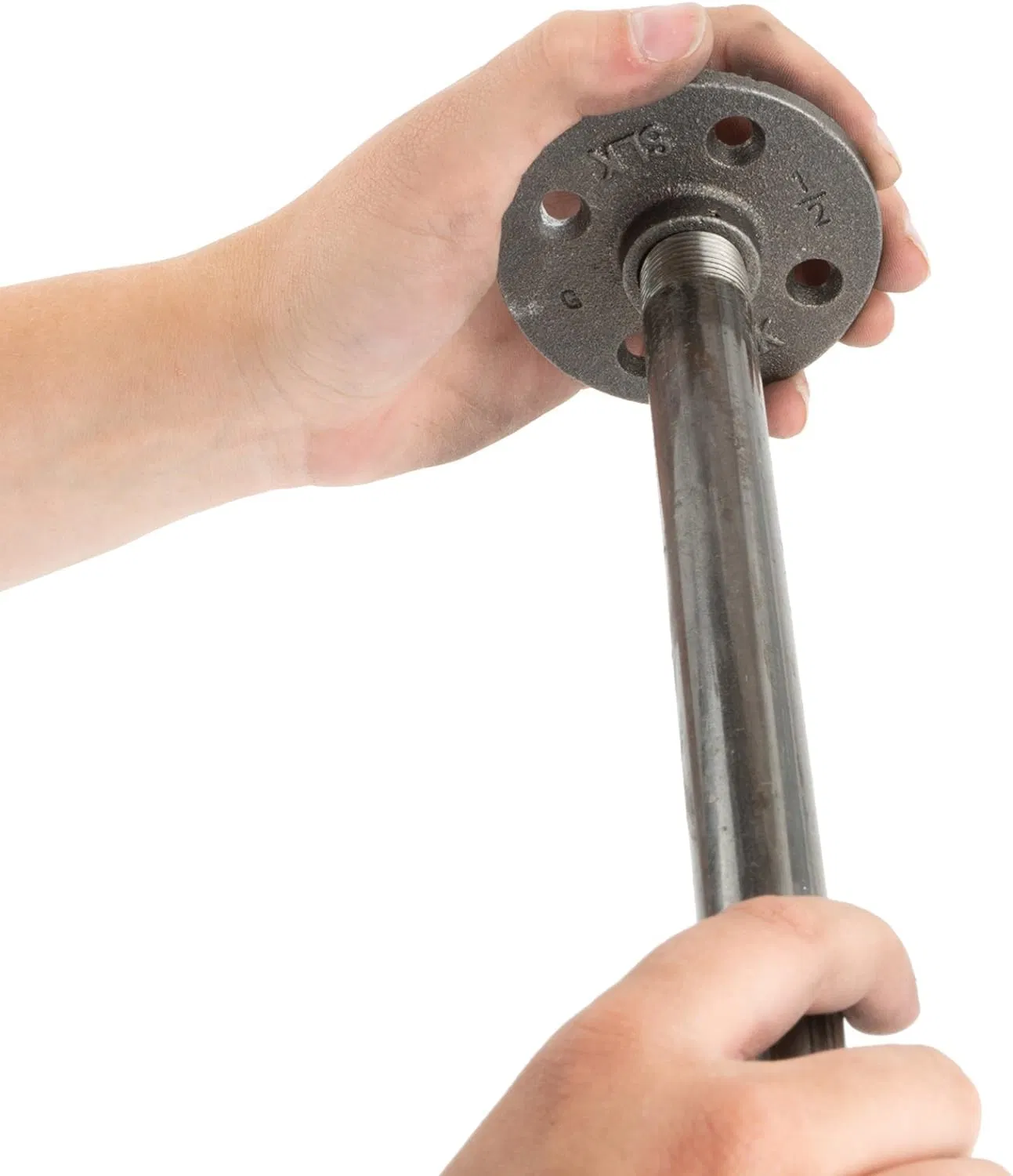 1/2 "X 6" Malleable Iron Pipe Fittings, Pre Cut Fittings, Black Threaded Pipe Fittings and