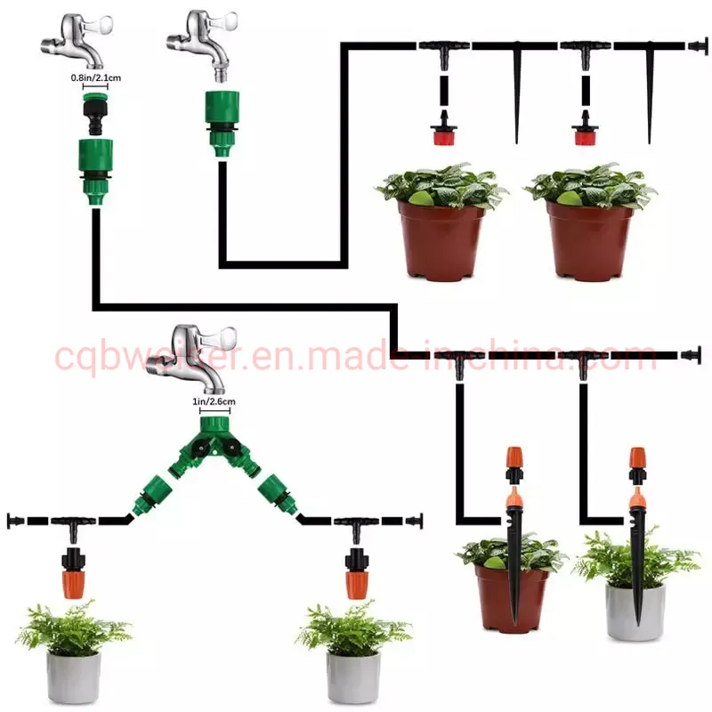 40m Micro Drip Irrigation Watering Adjustable Flow Dripper Atomizer System
