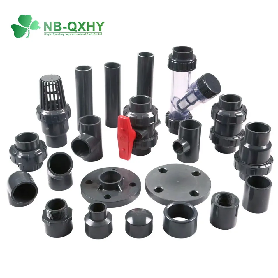 High Quality Pn16 PVC Pipe Fitting Plumbing Pipe Fitting PVC Irrigation Pipe Coupling and Fittings UPVC Pressure Pipe Fitting for Water Supply 1.6MPa