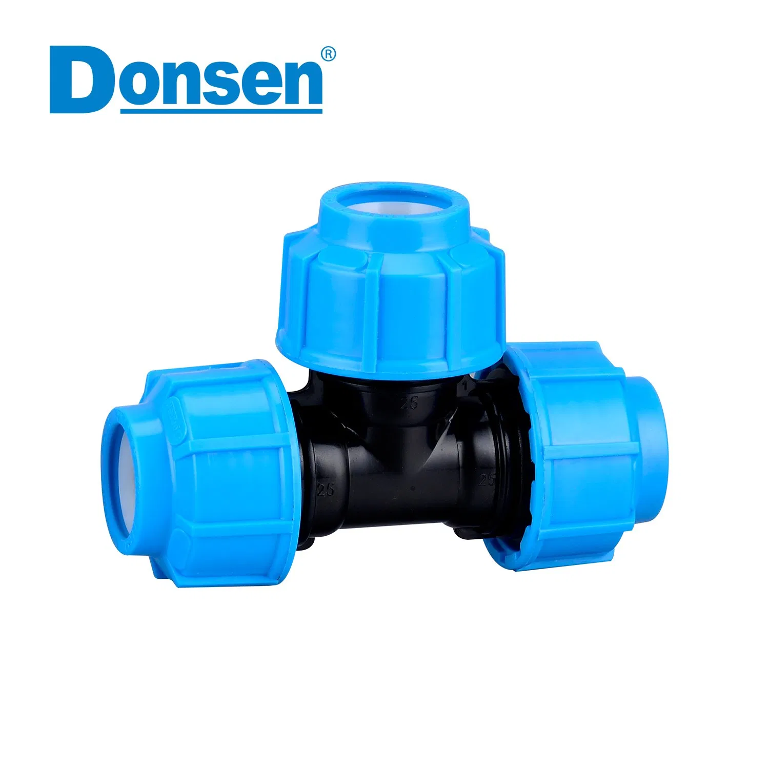 90 Equal Tee PP Compression Fittings Plastic Pipe Fitting