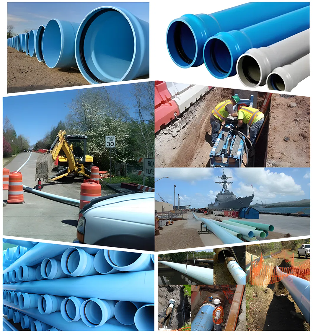 5 6 8 10 Inch Diameter PVC Water Pipe High Pressure 300mm 600mm PVC-O Tube Plastic Water Line Competitive Price