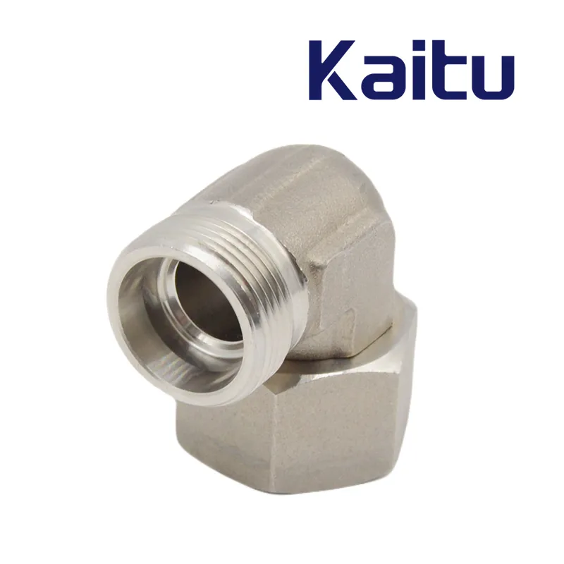 Stainless Steel Pipe Fitting Reducer Elbow Adaptor with Swivel Nut - Hydraulic Valve Connection