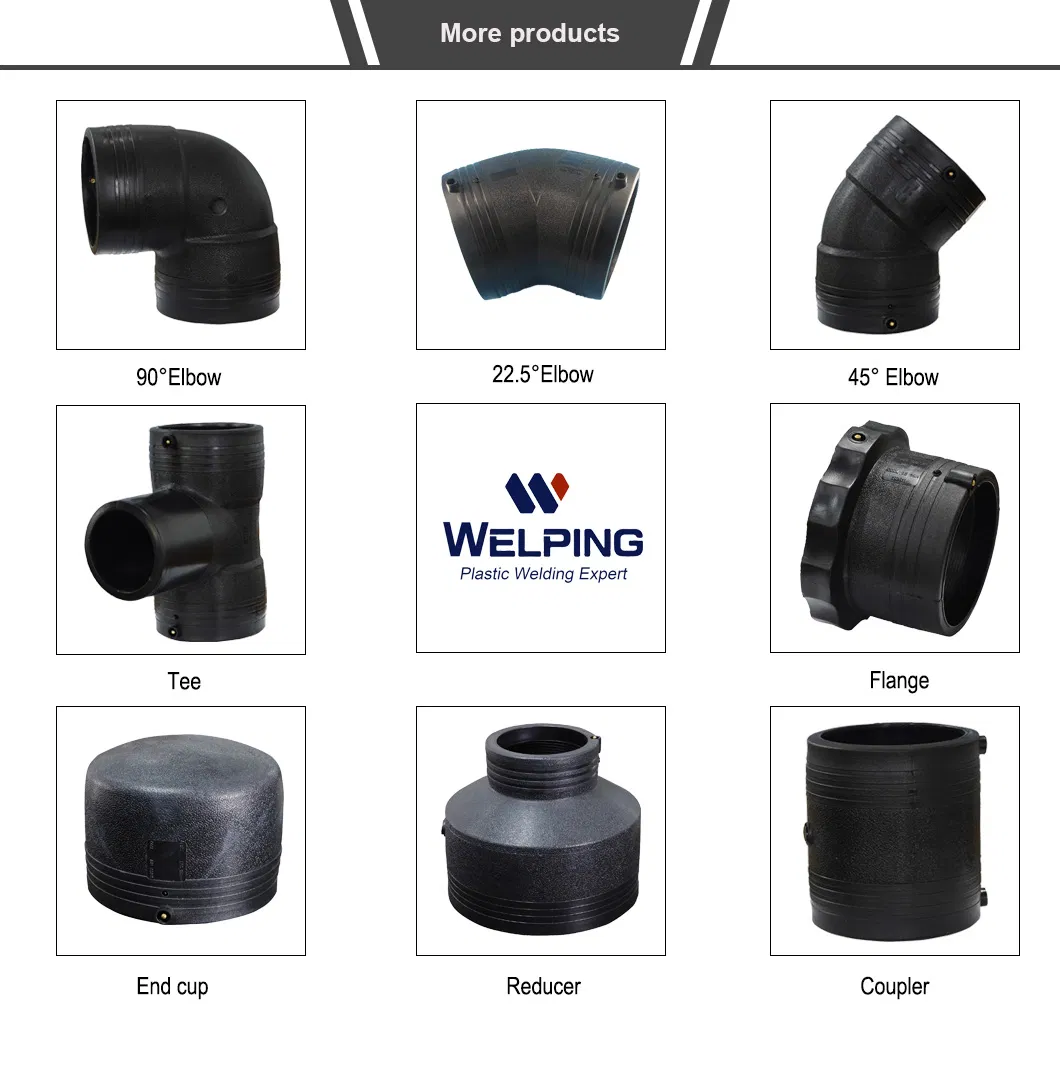 HDPE Electrofusion 45 Degree Elbow Fittings/Black SDR11 Pn16 Fittings/Coupling Pipe Connect Fittings/Electrofusion PE100/Factory Price