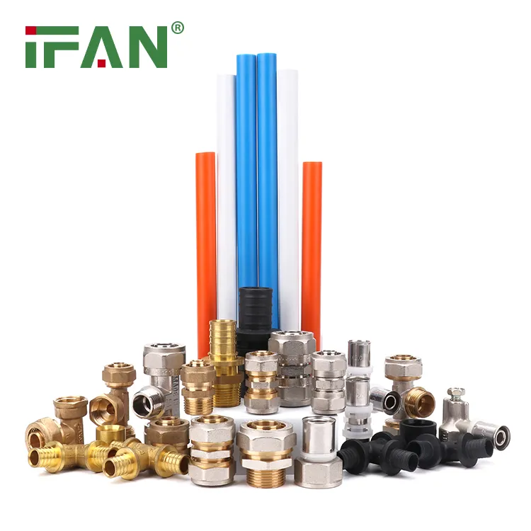 Ifan Underfloor Heating System Pipe and Fittings Pex Press Compression Axial Expansion Pex Fittings 