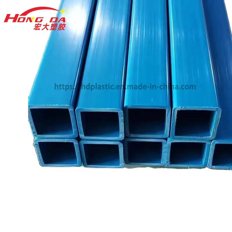 High Quality High Temperature Flame Retardant PVC/ABS/PP/PE Plastic Square Pipe