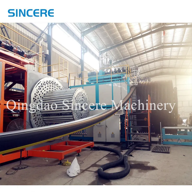 HDPE Plastic Hollow Wall Spiral Pipe Extrusion Production Machinery for Pickling Pool Septic Tank Ma