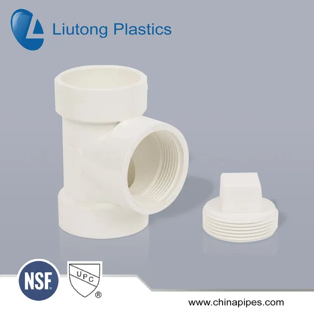 ASTM-D-2665 Standard Dwv PVC/UPVC Pipe & Fittings (tee, elbow, 45elbow, cross, 90deg long elbow, m/f elbow etc.)