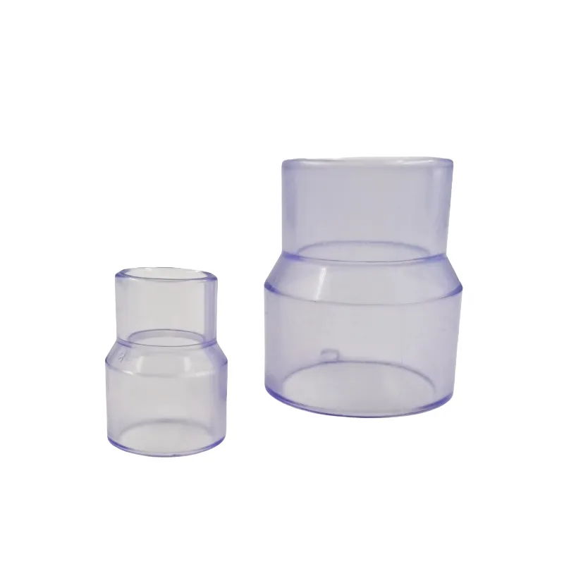 National Standard Durable Fitting PVC Transparent Reducer Coupling Pipe