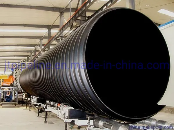 100% Virgin Raw Material PE100 Black Plastic Tube HDPE Pipe Drainage Pipe with Steel Belt Reinforced