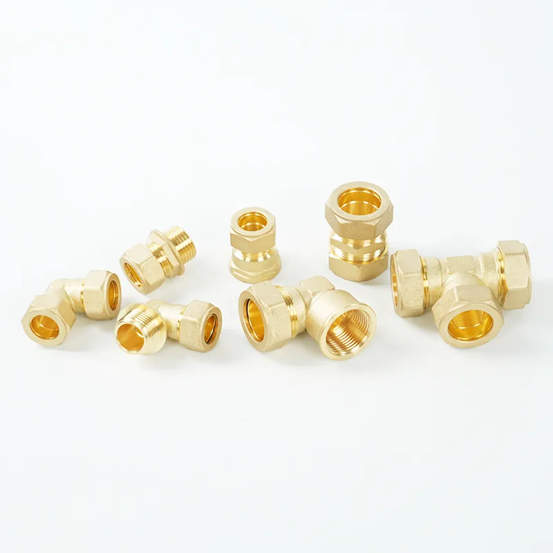 High Quality Brass Pex Fittings Elbow Tee Equal & Reducing for Plumbing & PE Pipe
