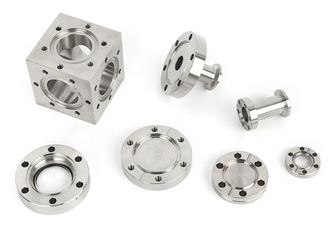 SS304/SS316L/Stainless Steel CF16-CF200 6-Way Cubes High-Vacuum Chamber Stock Conflat Flange Pipe-Fittings
