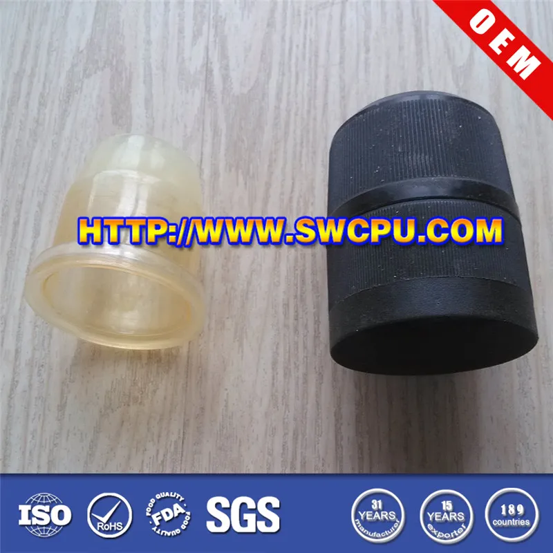 Custom Black PP Plastic Round Screw Cap/ Plug for Pipe