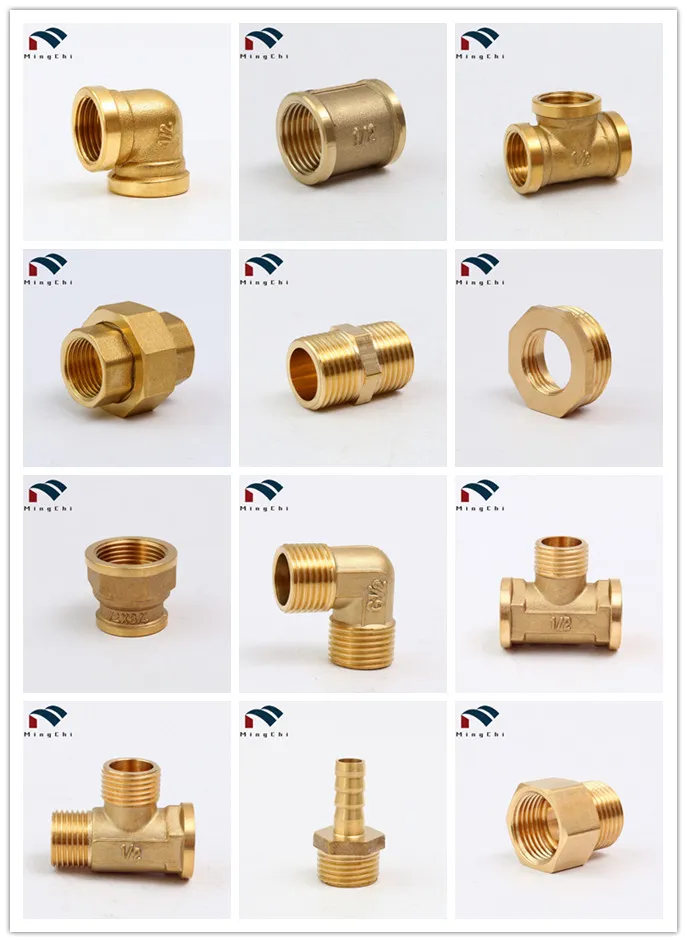China Mingchi Factory Price Brass Plumbing Fittings Cw617 58-3 Brass Fittings Brass Union Brass