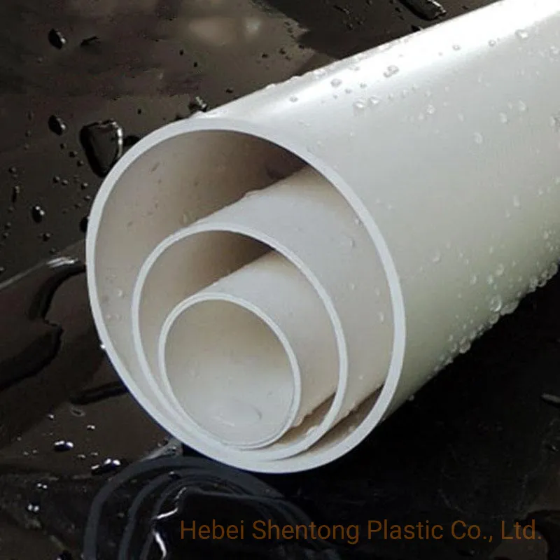Water Supply 20-250mm PVC Pipe Underground Drainage Plastic Pipe
