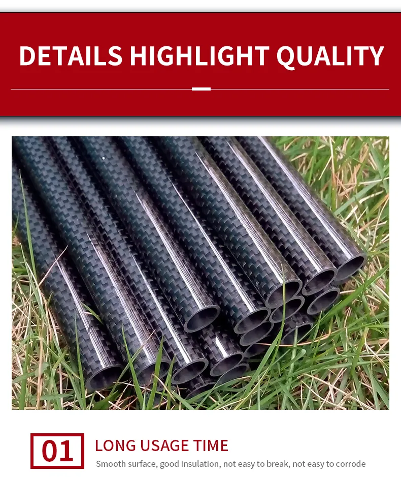 Premium Custom Color Carbon Fiber Square and Rectangular Tubes