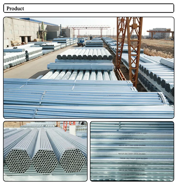DIN1715 DN1626 DN40 DN60 Hot DIP Galvanized Steel Pipe Steel Structural Tube for Bunker House