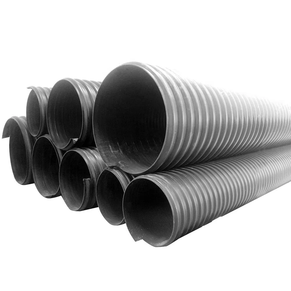 HDPE Reinforced Spiral Corrugated with Steel Belt Drainage Pipe