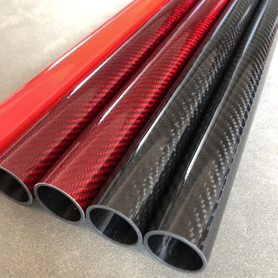 3K Wrapped High Strength 100mm 140mm 150mm Carbon Fiber Round Tube