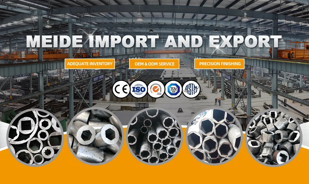 China Factory S355 Q335 St52 20# Special-Shaped Steel Tube Flower Shaped Seamless Steel Pipe for Pto Drive Shaft