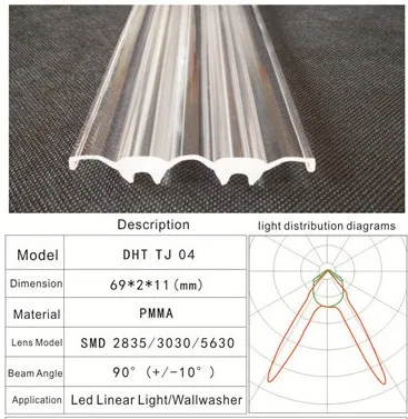 Plastic Extrusion Profiles and Pipes for PMMA Lamp Shade / PMMA Cover