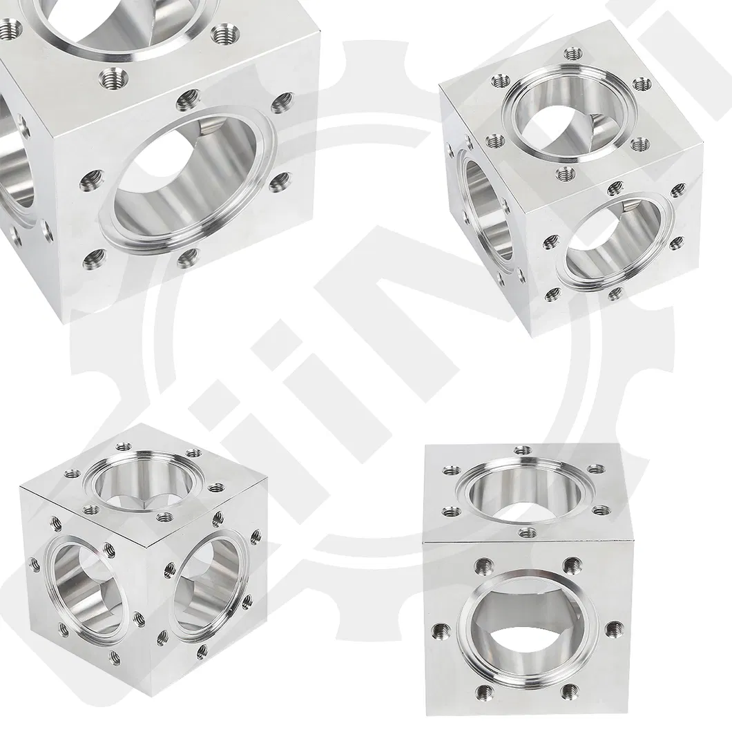 SS304/SS316L/Stainless Steel CF16-CF200 6-Way Cubes High-Vacuum Chamber Stock Conflat Flange Pipe-Fittings
