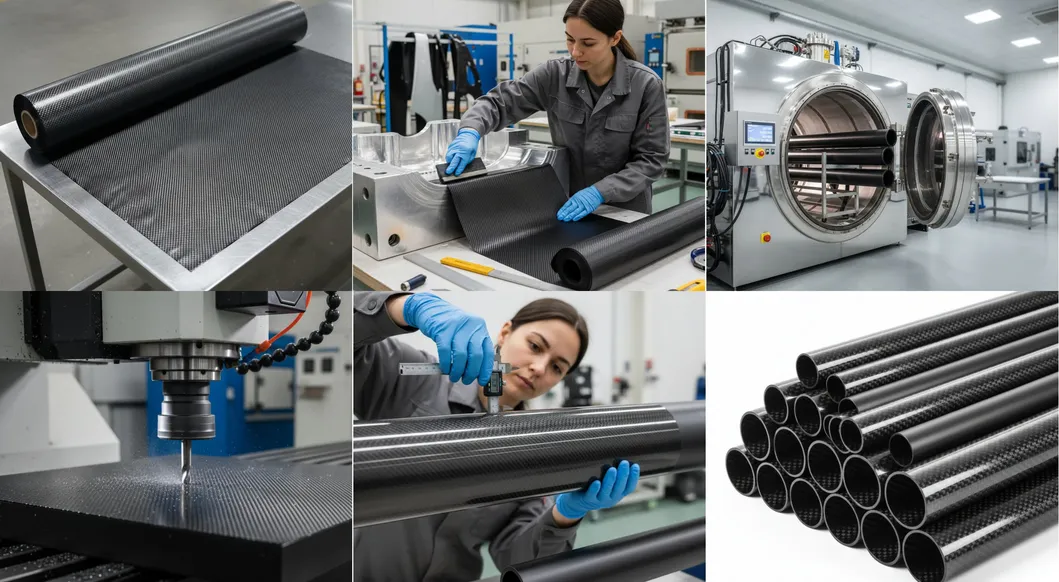 Twill Matte T700 Carbon Fiber Rods and Tubes 25mm for Automotive Use