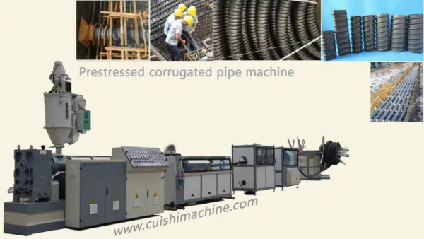 HDPE Plastic Reinforced Polyethylene PE Spiral Corrugated Pipe Extrusion Machine