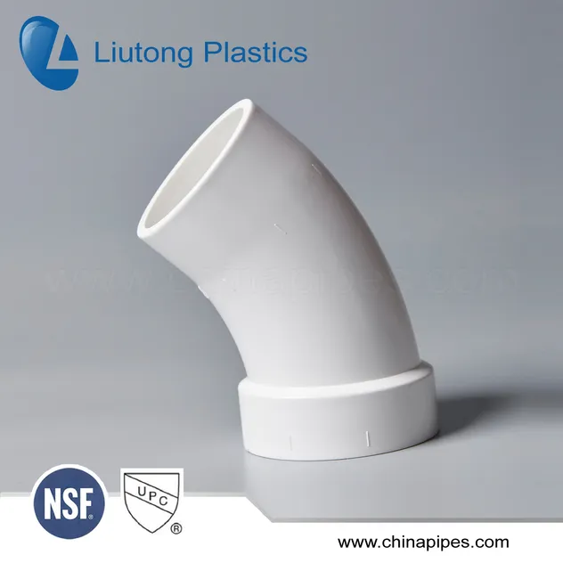 ASTM-D-2665 Standard Dwv PVC/UPVC Pipe & Fittings (tee, elbow, 45elbow, cross, 90deg long elbow, m/f elbow etc.)