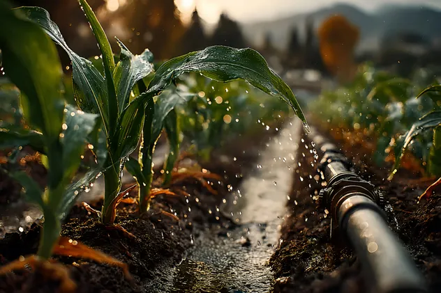 Column Dripper Inline Fertilizer 2L/H Drip Tubing Irrigation Line for Greenhouse Tomato Rows